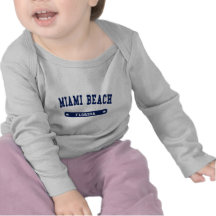 Miami Beach Florida College Style tee shirts