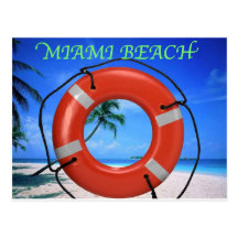 MIAMI BEACH LIFE SAVER POST CARD