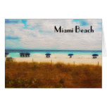 Miami Beach Umbrellas Greeting Cards