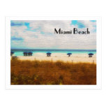 Miami Beach Umbrellas Postcard