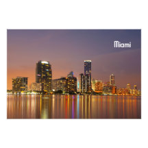 Miami Skyline at Dusk Photo