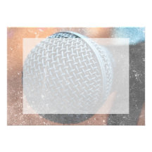 mic close up photo grunge overlay colour music invitations