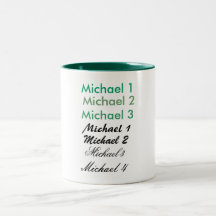 Michael 3 coffee mugs