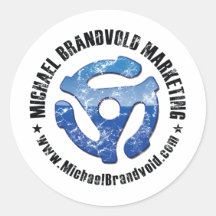 Michael Brandvold Marketing Distressed Logo Round Stickers