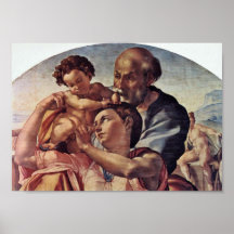 Michelangelo Buonarroti - Holy Family Tondo Print