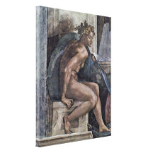 Michelangelo Buonarroti - Story of creation Stretched Canvas Print