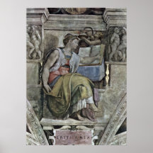 Michelangelo Buonarroti - The Erythraean Sibylle Print