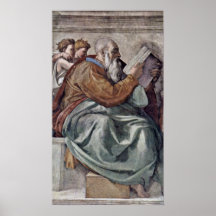 Michelangelo Buonarroti - The Prophet Zechariah Posters