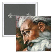 Michelangelo God in the Creation of Adam Pinback Button