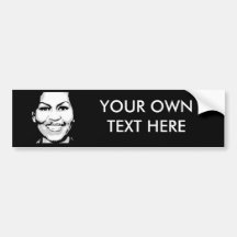 Michell Obama Inverted Portrait 2 -.png Bumper Stickers