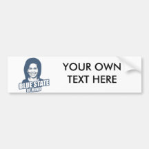 MICHELLE BLUE STATE OF MIND -.png Bumper Stickers
