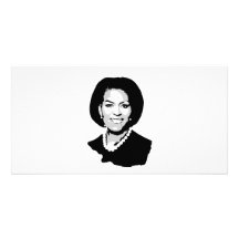 Michelle Obama outline Customized Photo Card