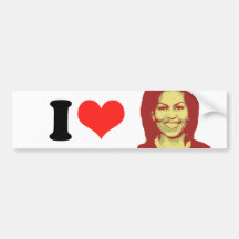 MICHELLE OBAMA TALK BUBBLE BUMPER STICKER