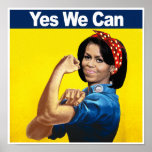 MICHELLE THE RIVETER - YES WE CAN.png Posters