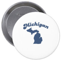 MICHIGAN Blue State Button