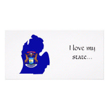 Michigan Flag Map Photo Cards