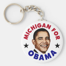 Michigan For Obama Key Chains