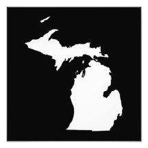 Michigan in White and Black Art Photo