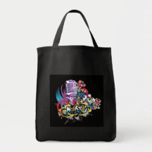 Microphone ~ Mike Audio Sing Singing Music Tote Bag