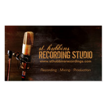Microphone Music Studio Business Card