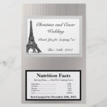 Microwave Popcorn Wrapper Black Eiffel Tower Flyer Design
