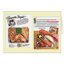 Mid-Century 1950 TV Dinner Vintage Card