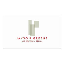 Mid-Century Box Logo (Taupe) Business Card
