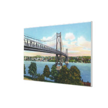 Mid-Hudson Bridge to Roosevelt Nat'l Historic Stretched Canvas Prints
