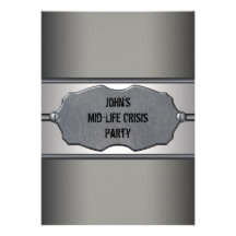 Mid Life Crisis Mans 40th Birthday Party Personalised Invitations