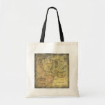 Middle Earth Map Tote Bags