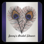 Midnight Blue Peacock Stickers stickers
