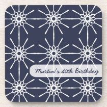 Midnight Blue Starburst Party Favour Coaster cork coasters