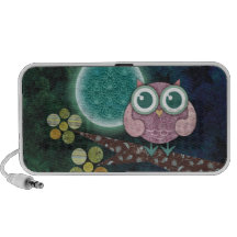 Midnight Owl Doodle Speakers