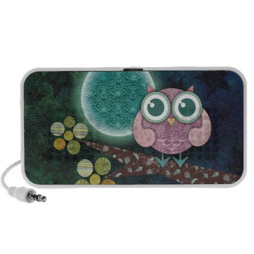 Midnight Owl Doodle Speakers