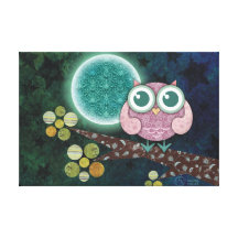 Midnight Owl Wrapped Canvas Wall Art Gallery Wrapped Canvas