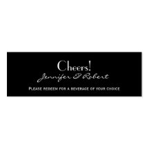 Midnight Vineyard Wedding Drink Ticket Business Cards