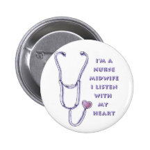 Midwife Nurse Heart Pins