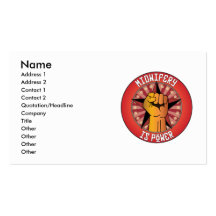 Midwifery Is Power Business Card Template