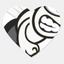 Midwood High School Hornets Heart Stickers