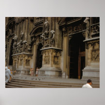 Milan, Cathedral entrance Print