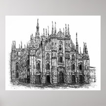 Milan cathedral's poster