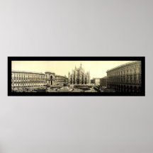 Milan Duomo Square Italy Photo 1909 Print