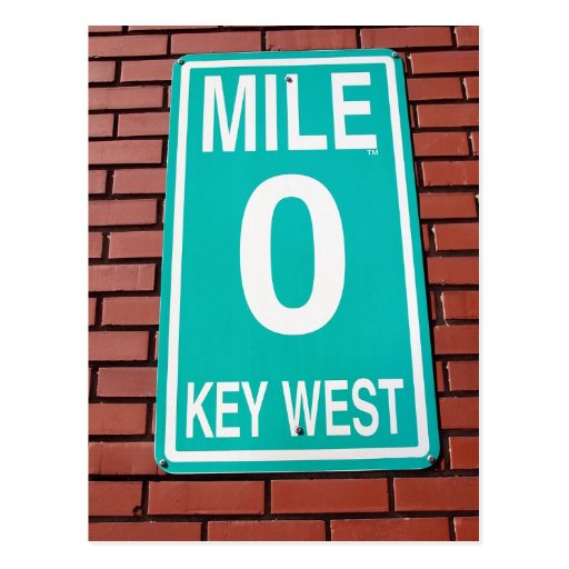 Mile Marker 0 Sign Key West  Florida Postcards