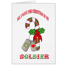 Military Army Soldier Christmas Card