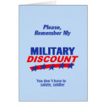 MILITARY DISCOUNT Card
