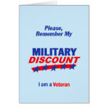 MILITARY DISCOUNT Card