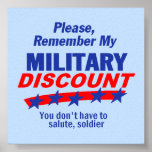 MILITARY DISCOUNT Poster