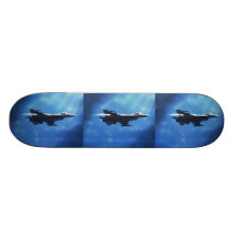 Military F16 Falcon Fighter Jet Custom Skate Board