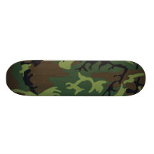 Military Green Camouflage Custom Skate Board