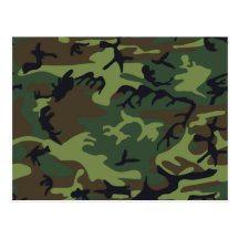 Military Green Camouflage Postcard